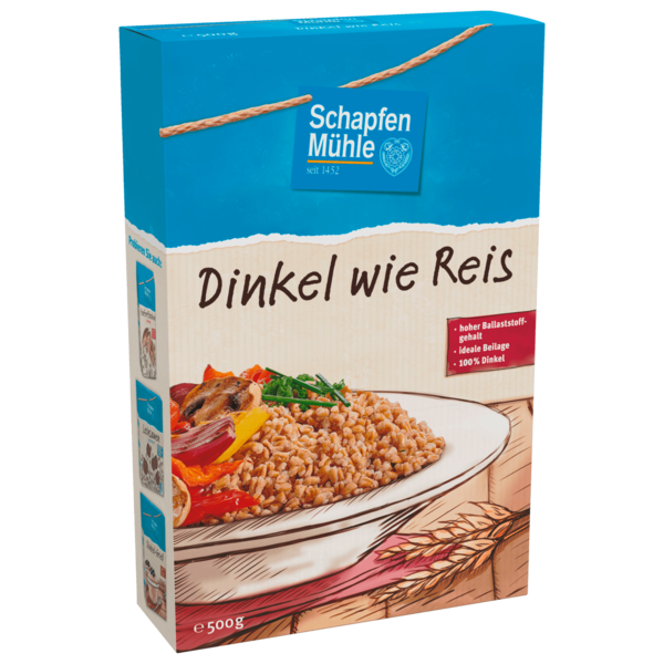 Schapfen Mühle Dinkel wie Reis 100% Dinkel 500g bei REWE online bestellen!